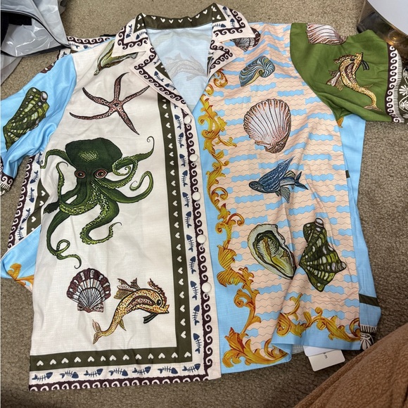 Commense Printed Shirt With Drawstring Pants Set - Picture 11 of 12